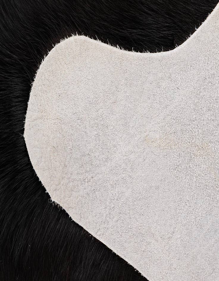 Detail image of  4' 9 x 4' 11 Cowhide Leather Square Rug