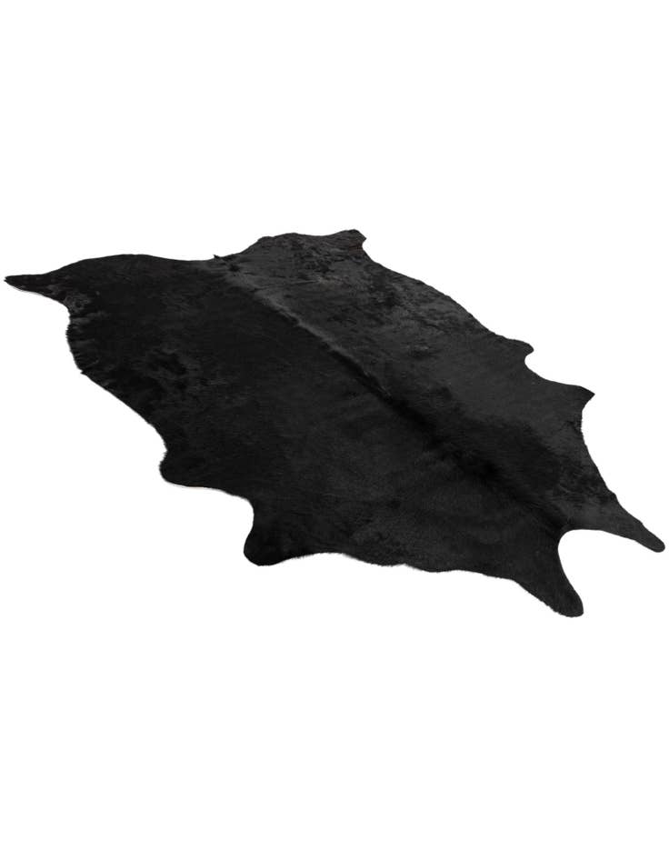 Detail image of  4' 11 x 6' 5 Cowhide Leather Freeform Rug