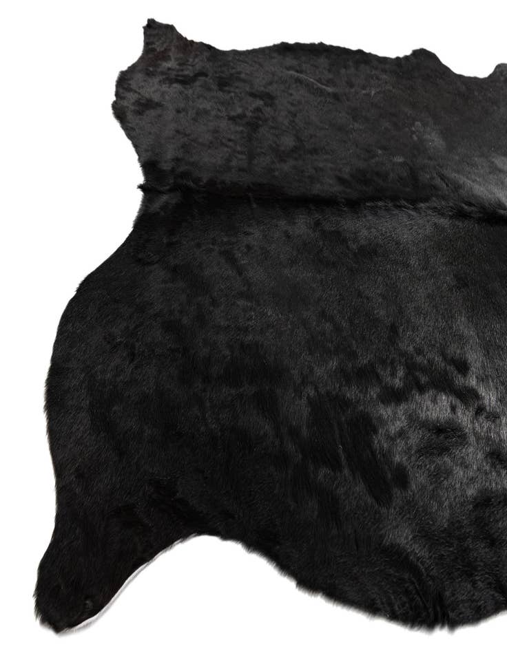 Detail image of  4' 11 x 6' 5 Cowhide Leather Freeform Rug