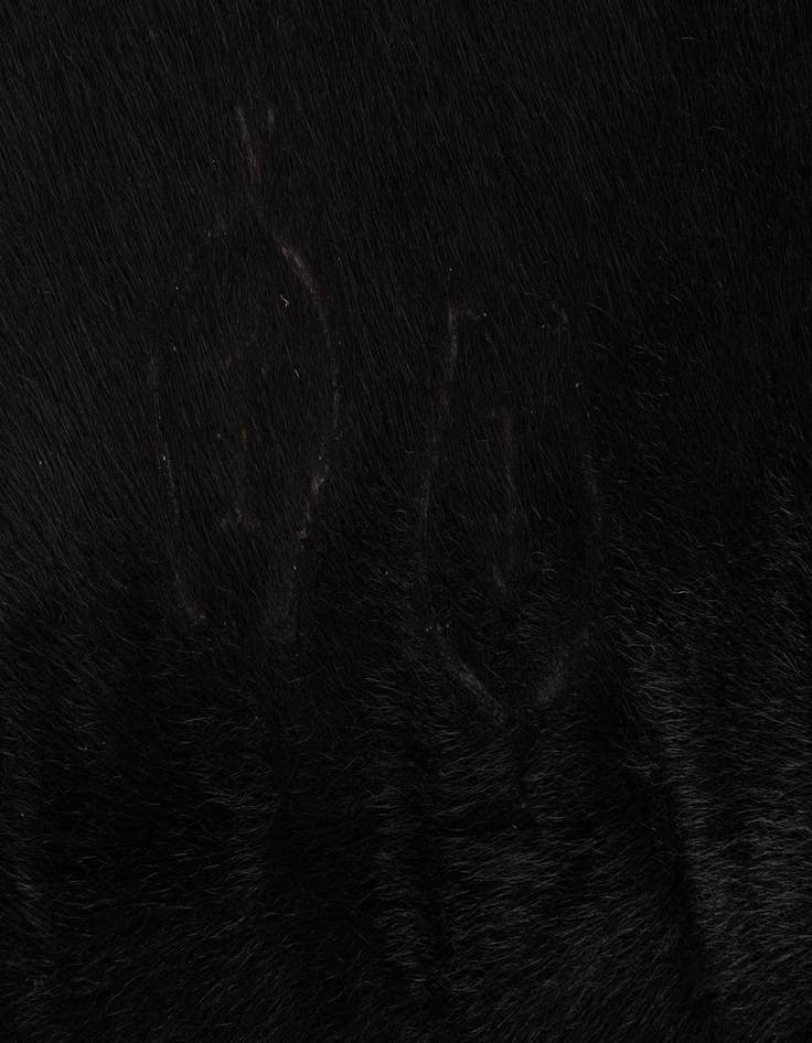 Detail image of  4' 9 x 5' Cowhide Leather Freeform Rug