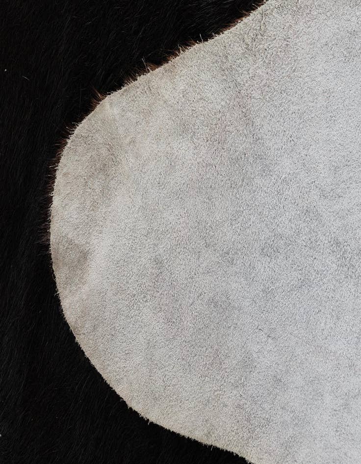 Detail image of  4' 9 x 5' Cowhide Leather Freeform Rug