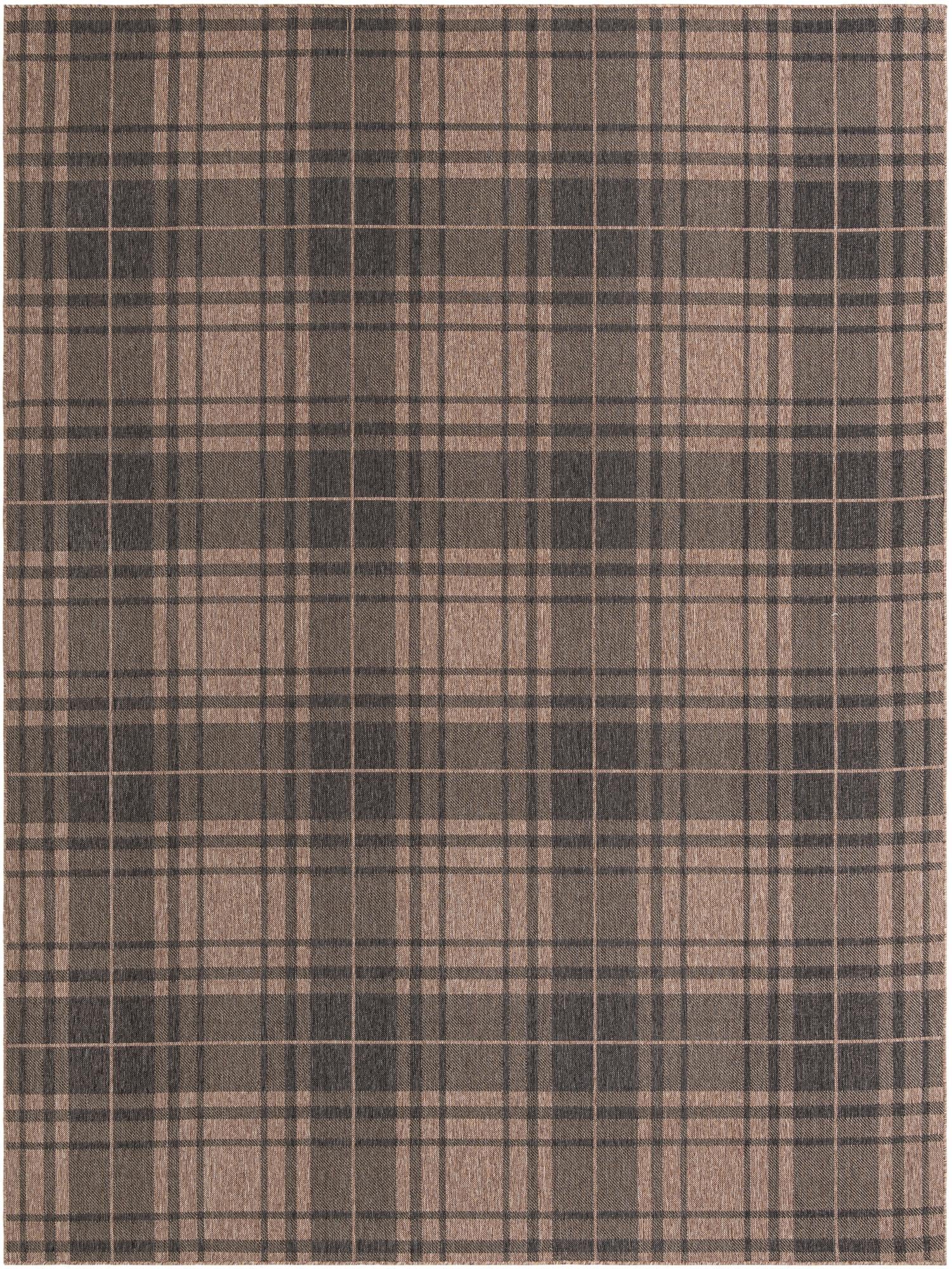 Primary image  10' x 13'  Washable Checkered Indoor / Outdoor Rug