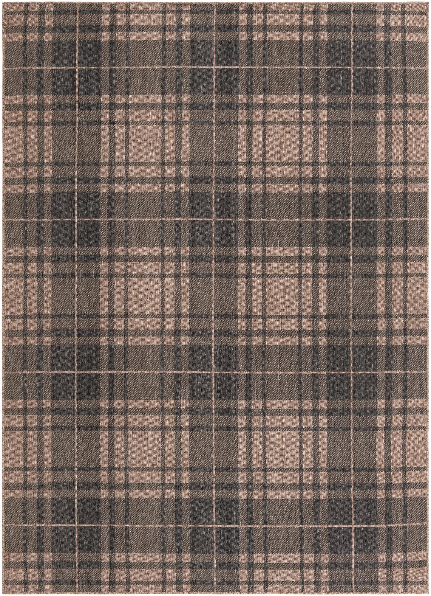  7' 10 x 11'  Washable Checkered Indoor / Outdoor Rug