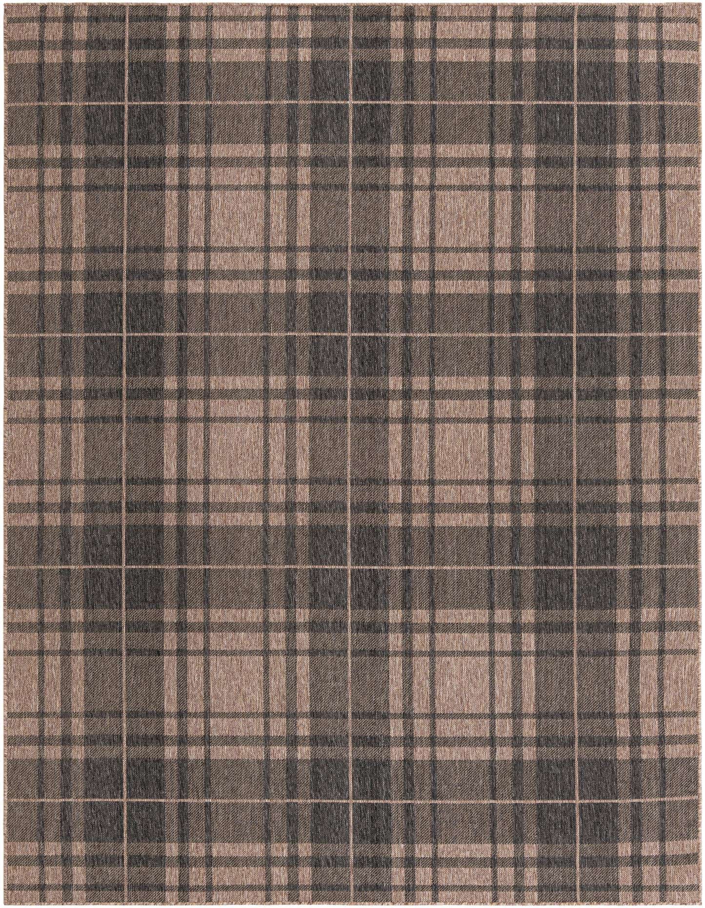 Primary image  7' 10 x 11'  Washable Checkered Indoor / Outdoor Rug