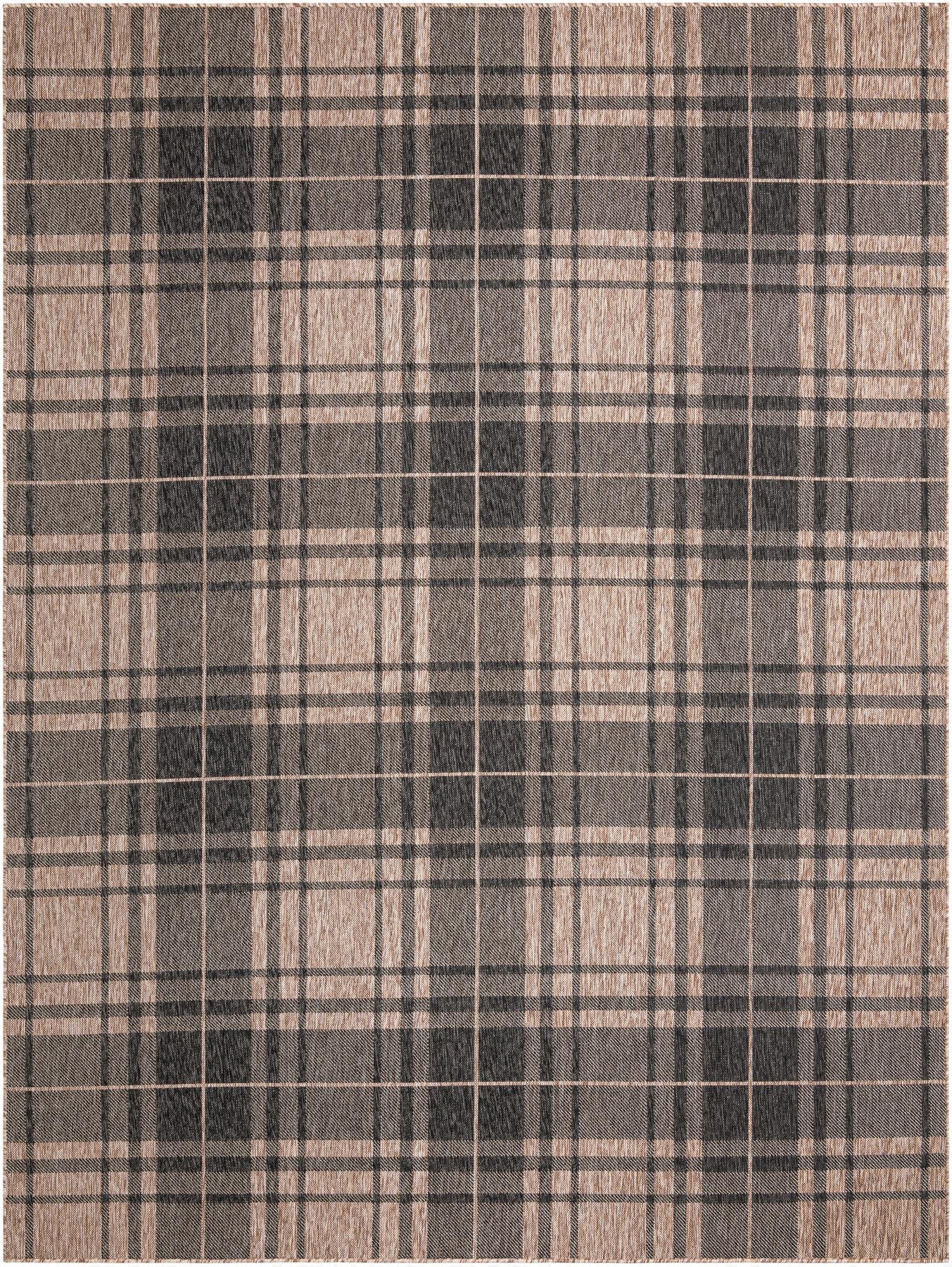  9' x 12'  Washable Checkered Indoor / Outdoor Rug