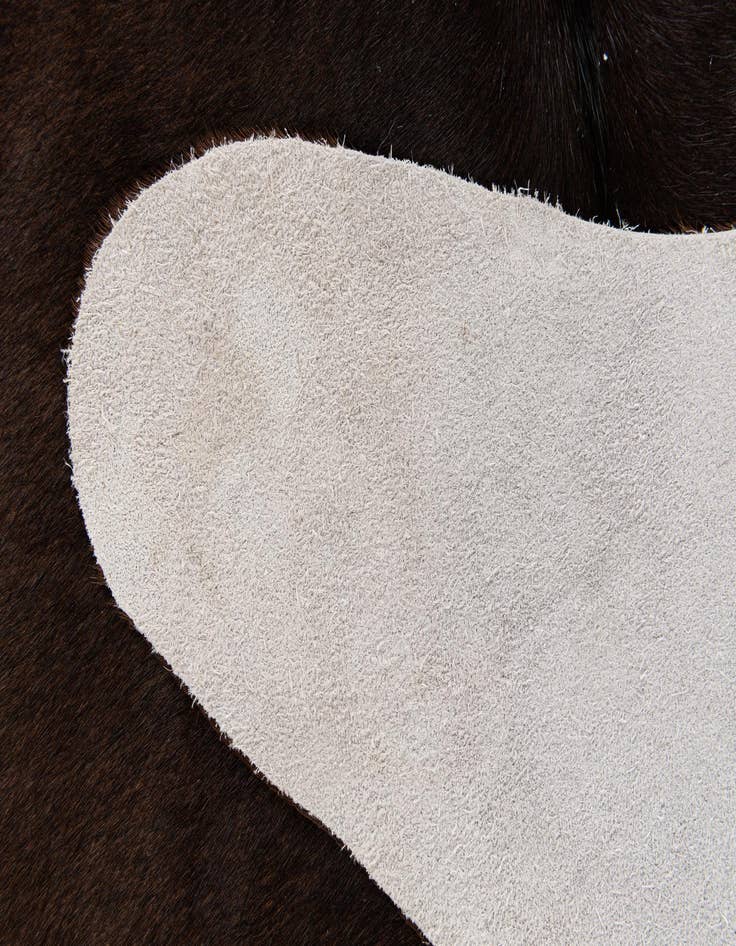 Detail image of  6' 2 x 6' 5 Cowhide Leather Square Rug