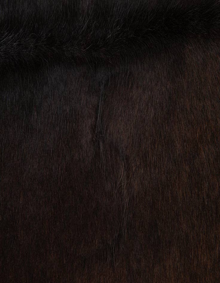 Detail image of  5' 5 x 5' 10 Cowhide Leather Square Rug