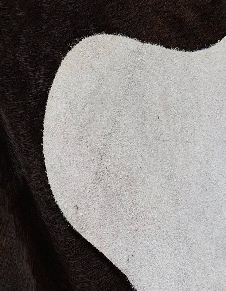 Detail image of  5' 5 x 5' 10 Cowhide Leather Square Rug