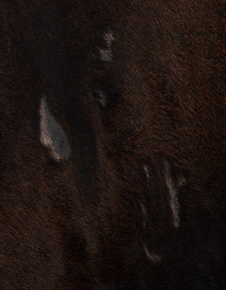 Detail image of  4' 5 x 4' 9 Cowhide Leather Square Rug