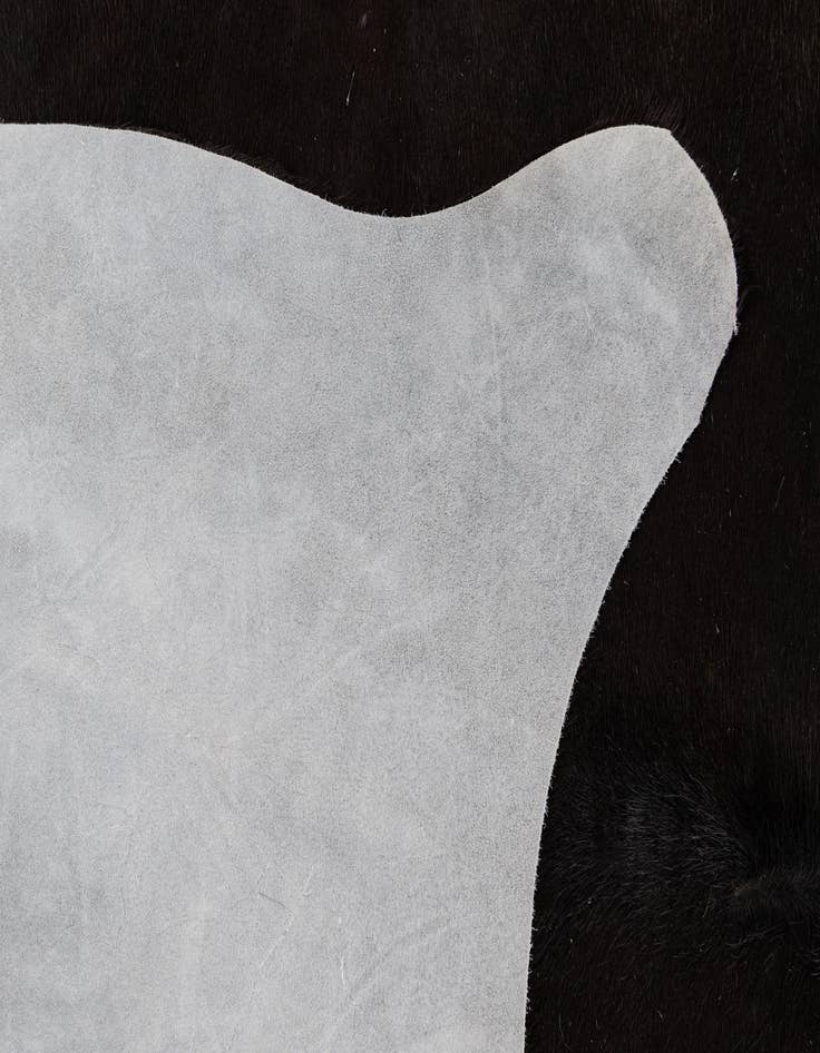 Detail image of  4' 9 x 5' 4 Cowhide Leather Square Rug
