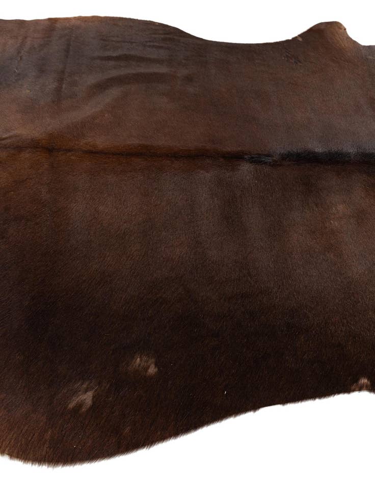 Detail image of  5' x 5' Cowhide Leather Square Rug