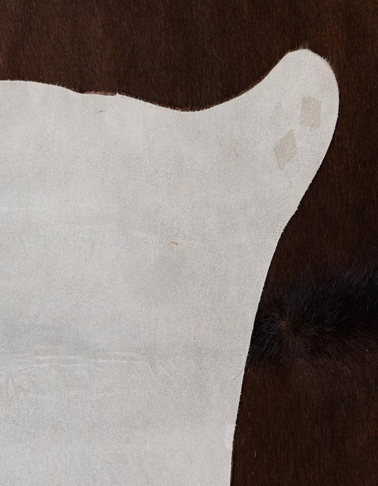 Detail image of  5' x 5' Cowhide Leather Square Rug