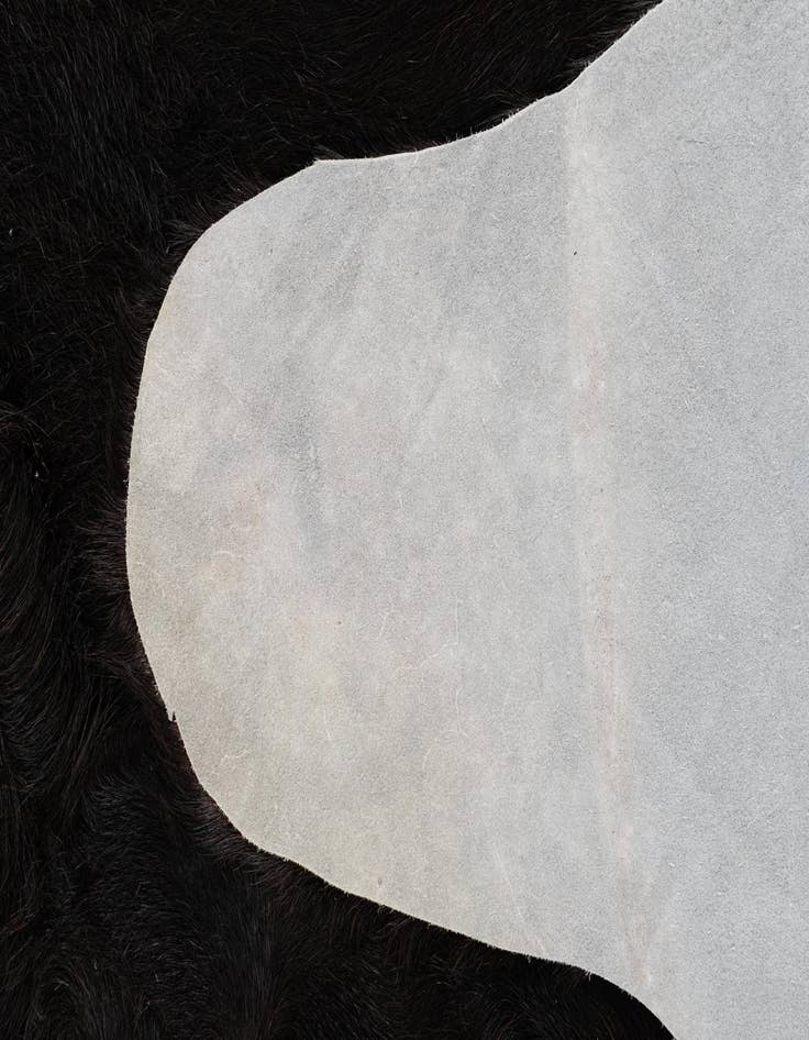 Detail image of  5' 4 x 5' 7 Cowhide Leather Square Rug