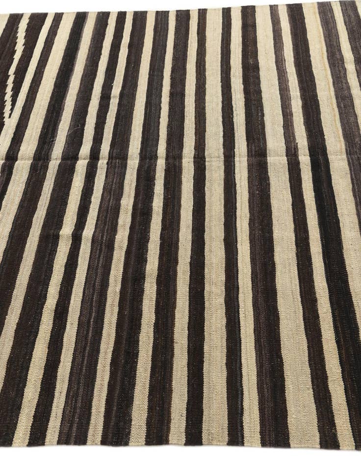 Detail image of  5' 10 x 8'  Hand Woven Kilim Modern Wool Rug