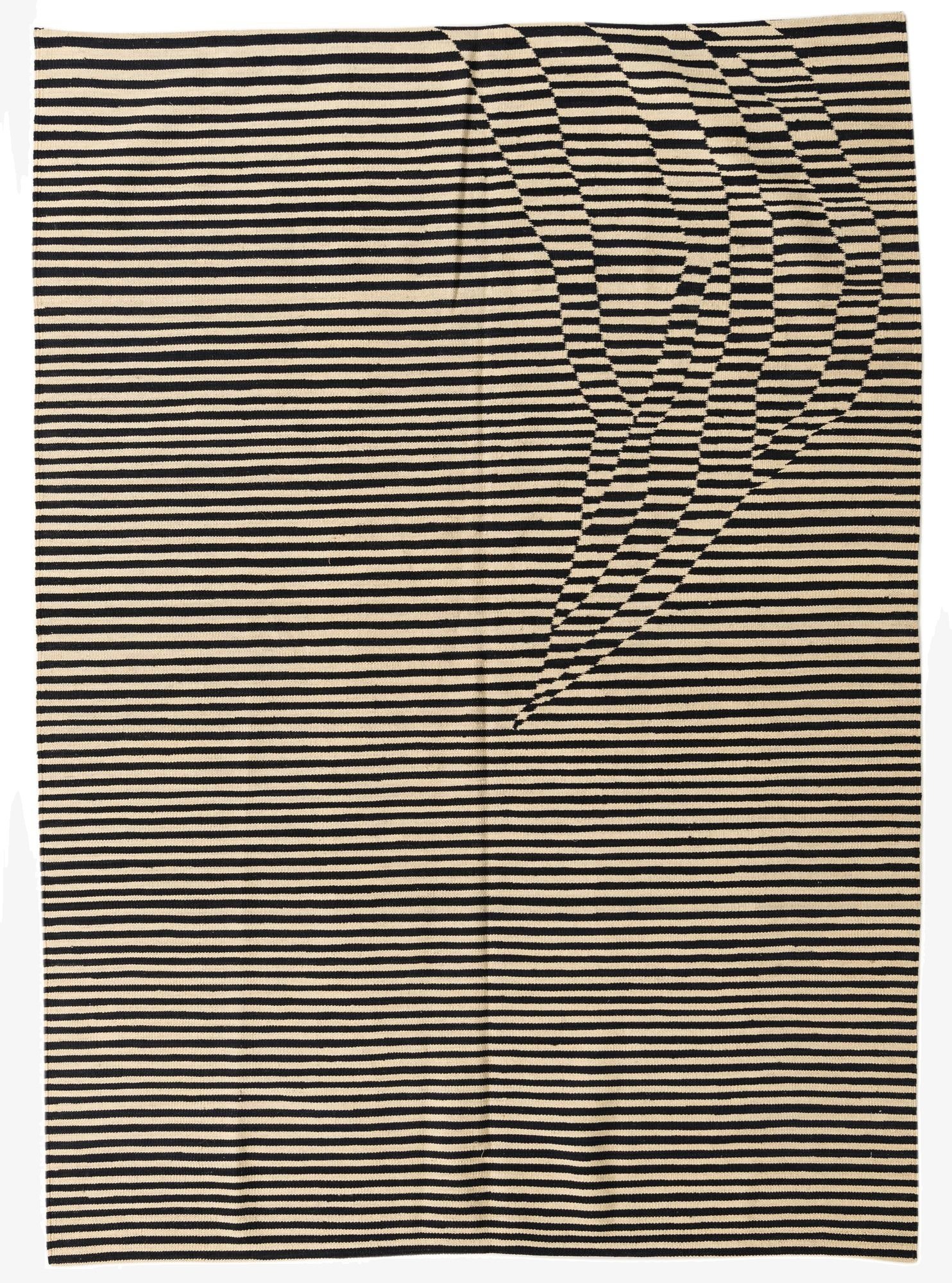  4' 7 x 7' 10  Hand Woven Kilim Modern Wool Rug