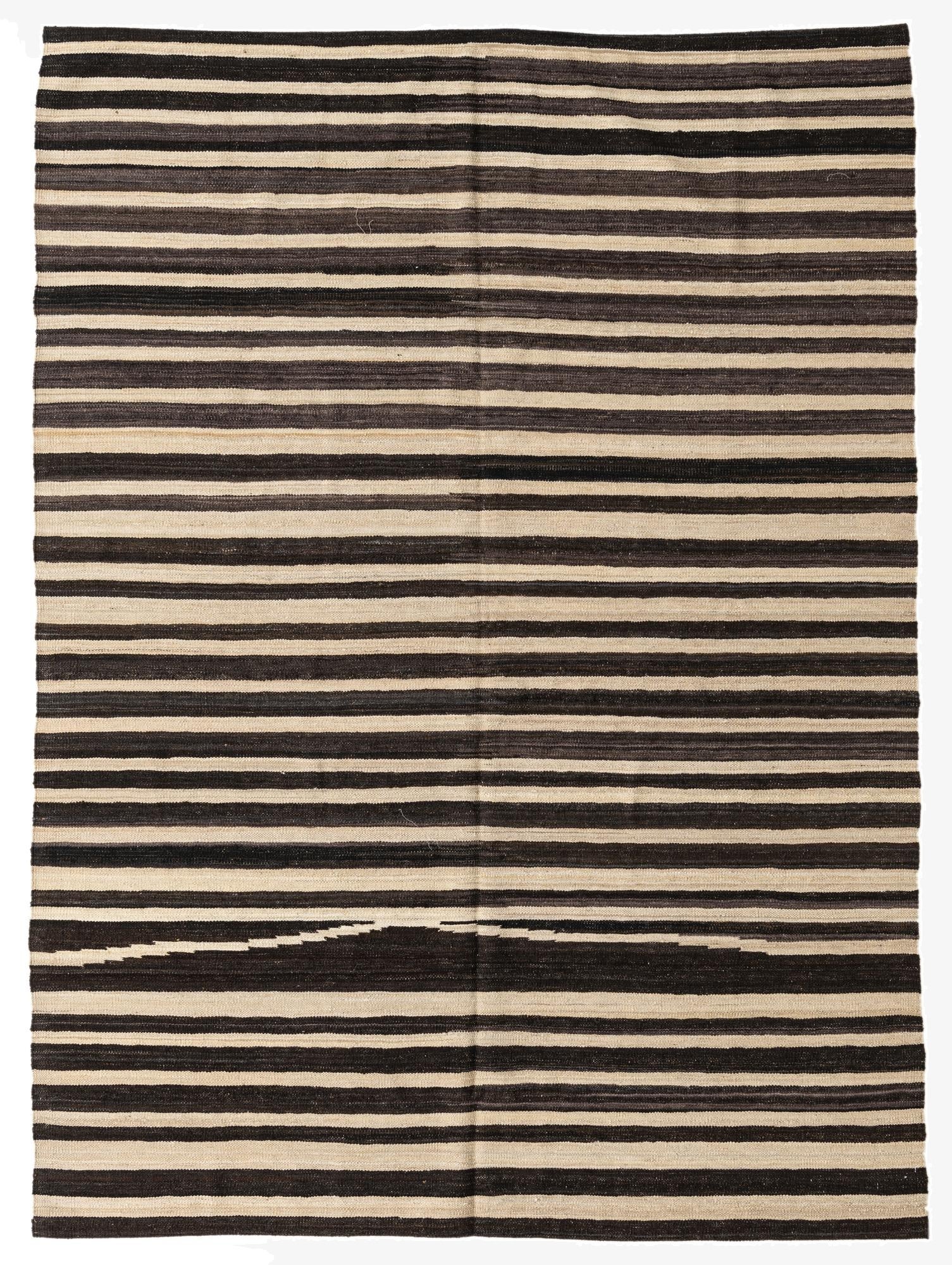  5' 10 x 8'  Hand Woven Kilim Modern Wool Rug