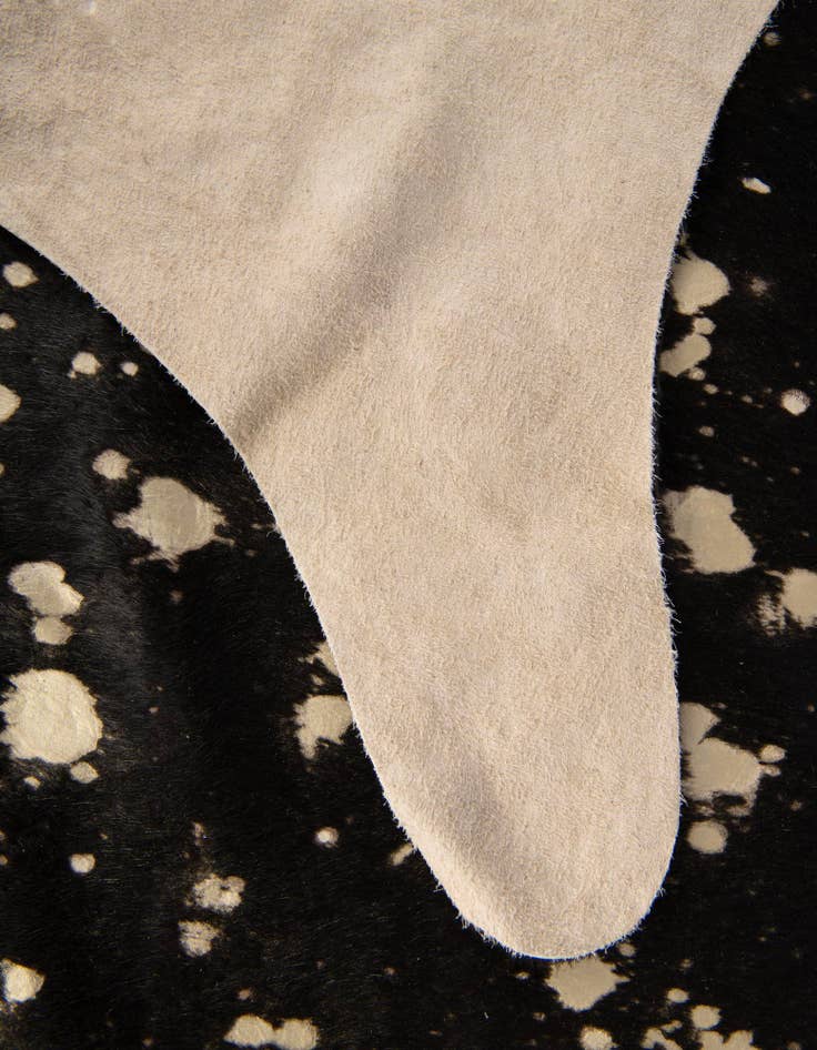 Detail image of  5' 7 x 6' 3 Cowhide Leather Rug