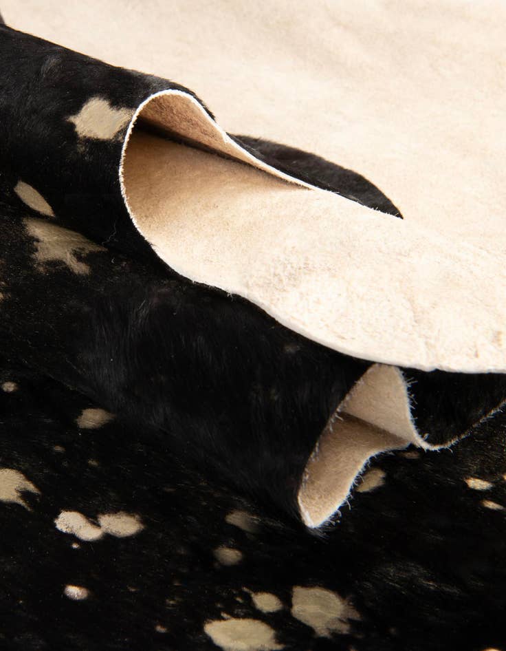 Detail image of  5' 7 x 6' 3 Cowhide Leather Rug