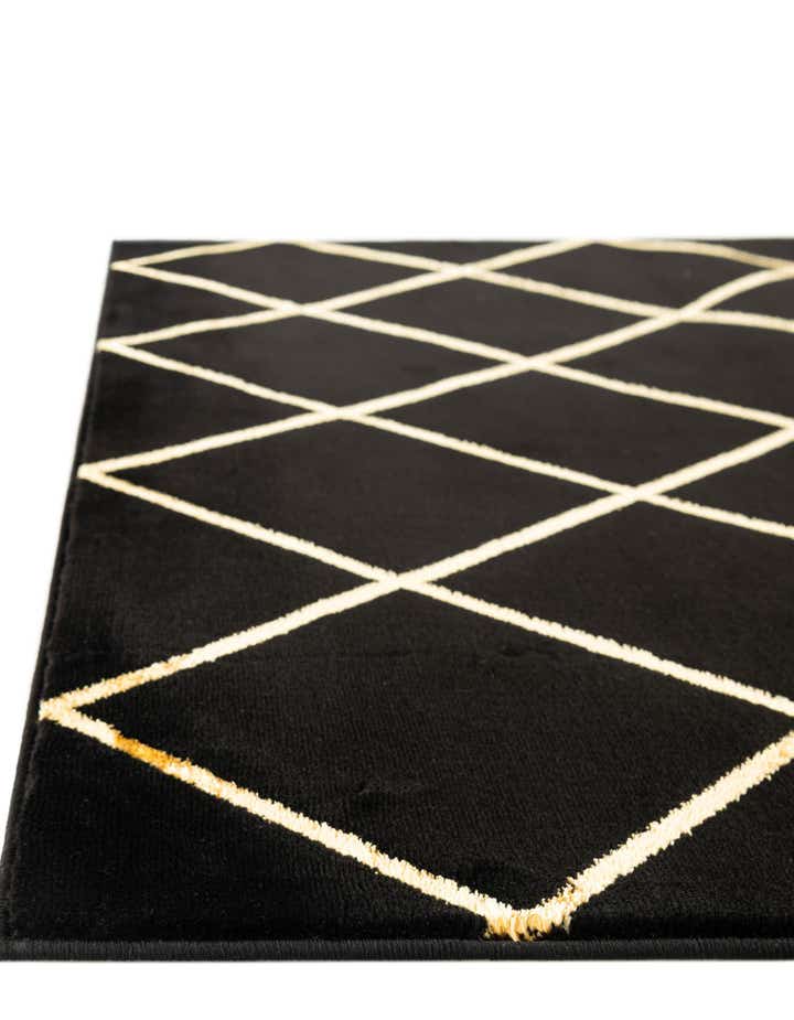 Black and Gold 9' x 12' Vogue Geo Rug | Rugs.com