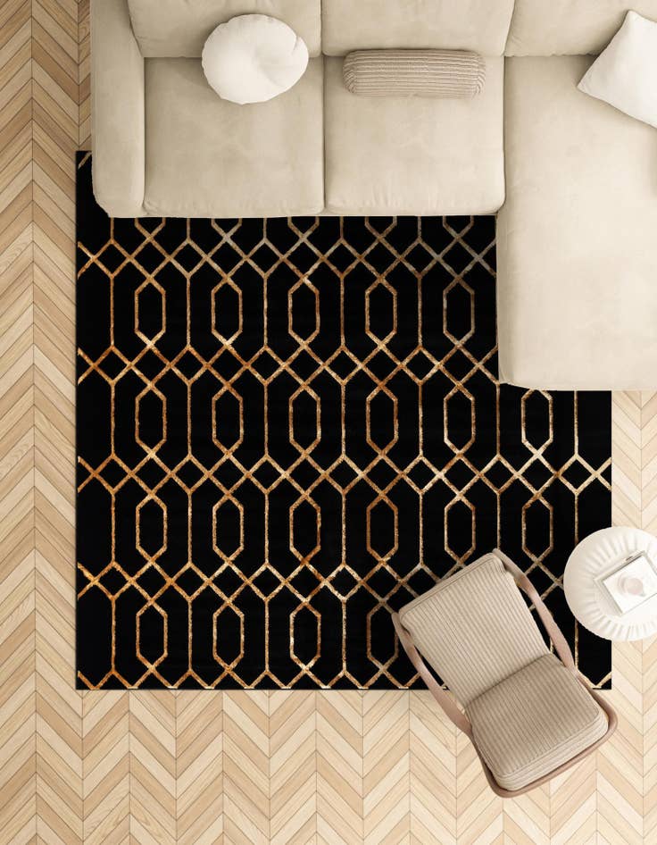 Detail image of  7' 10 x 7' 10  Marilyn Monroe™ Glam Trellis Square Rug