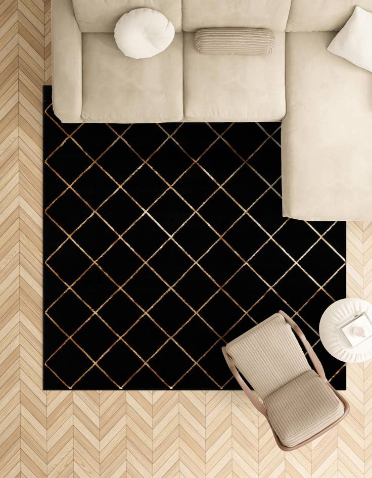 Detail image of  7' 10 x 7' 10 Vogue Geo Square Rug