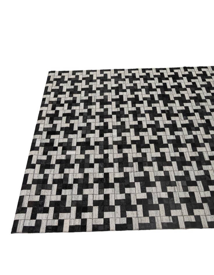 Detail image of  5' 2 x 8' 1 Cowhide - Patchwork Rug