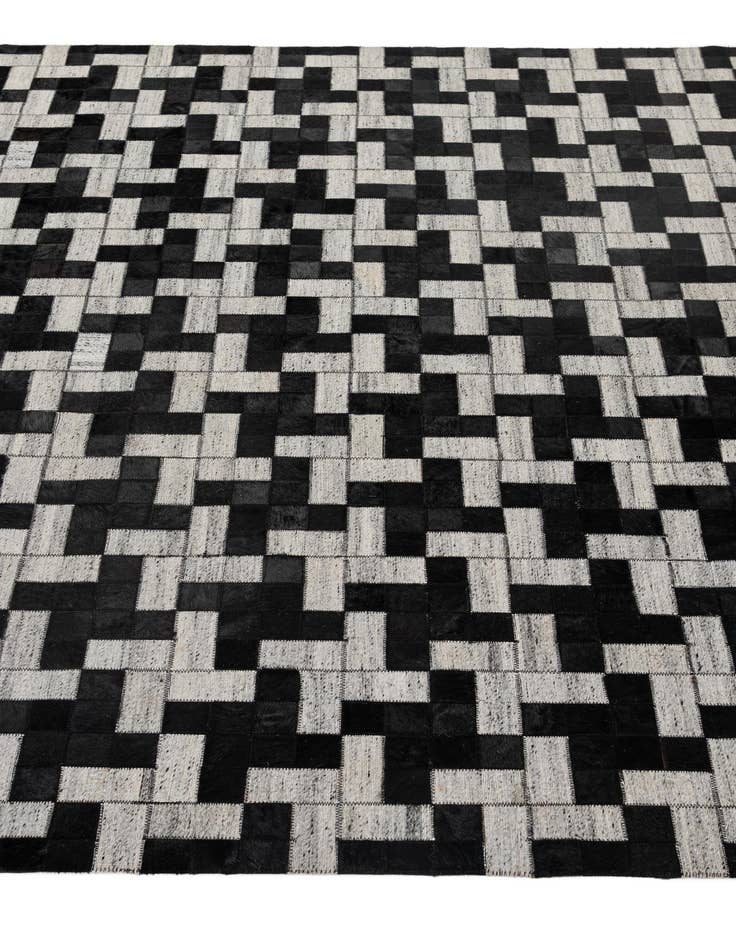 Detail image of  5' 2 x 8' 1 Cowhide - Patchwork Rug