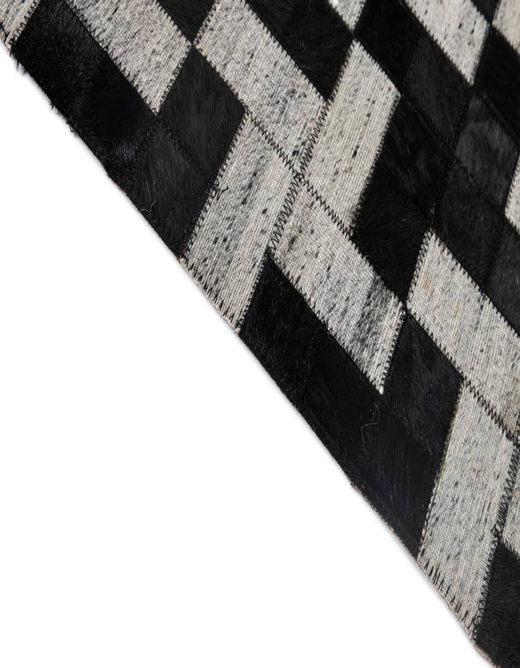 Detail image of  5' 2 x 8' 1 Cowhide - Patchwork Rug
