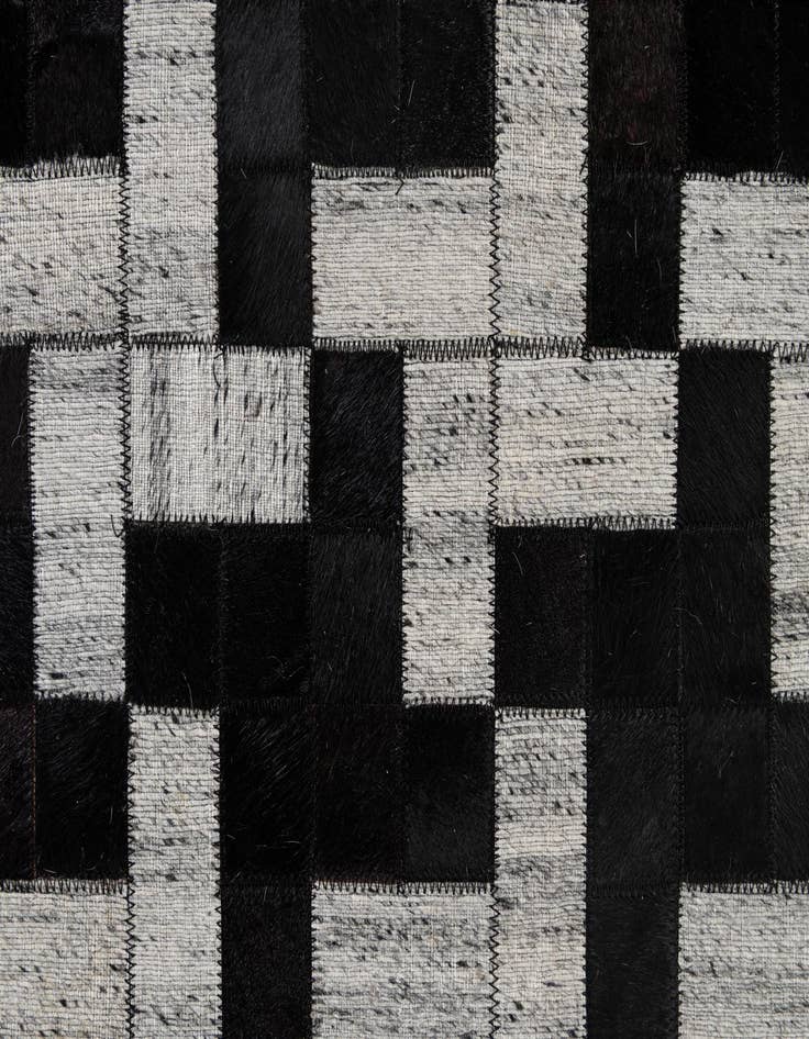 Detail image of  5' 2 x 8' 1 Cowhide - Patchwork Rug