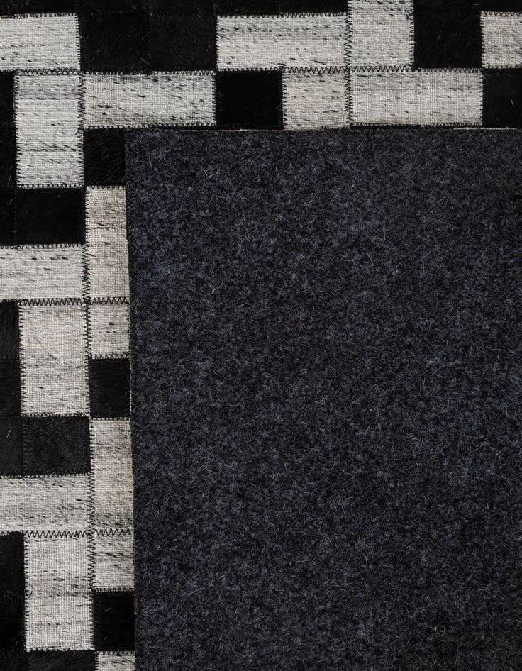 Detail image of  5' 2 x 8' 1 Cowhide - Patchwork Rug