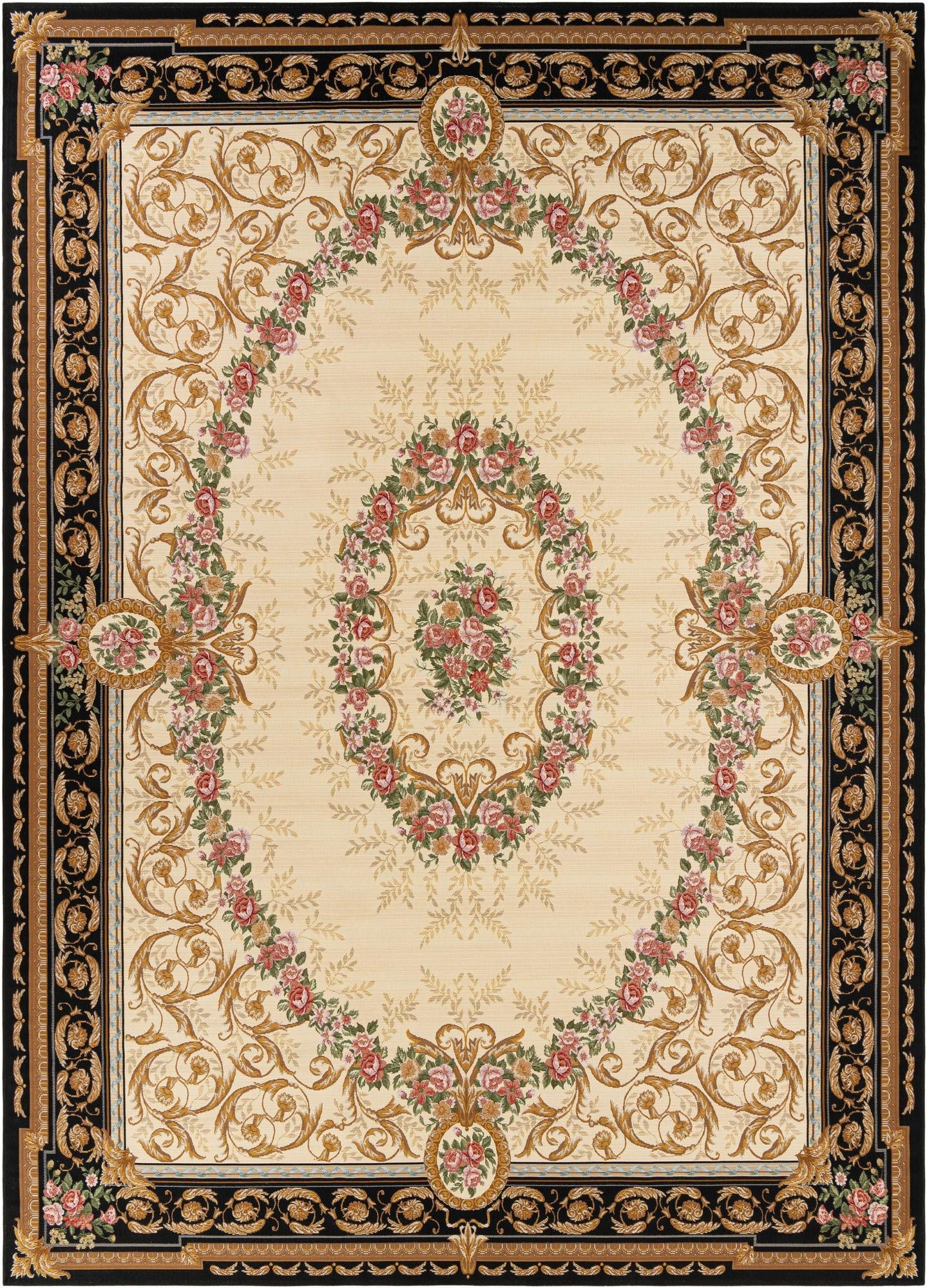  10' x 14'  Washable Traditional Indoor / Outdoor Rug