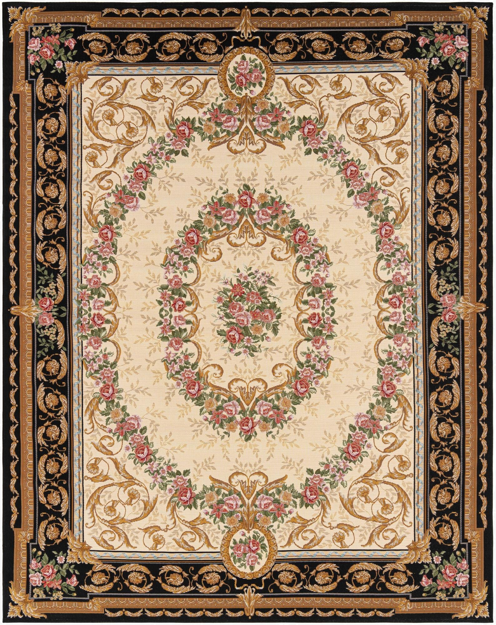  7' 10 x 10'  Washable Traditional Indoor / Outdoor Rug