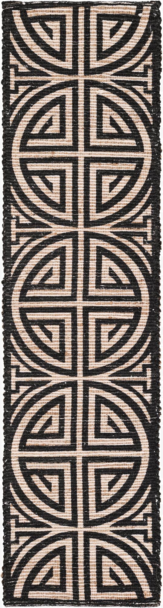  2' 2 x 8'  Hand Woven Chenille Jute Runner Rug