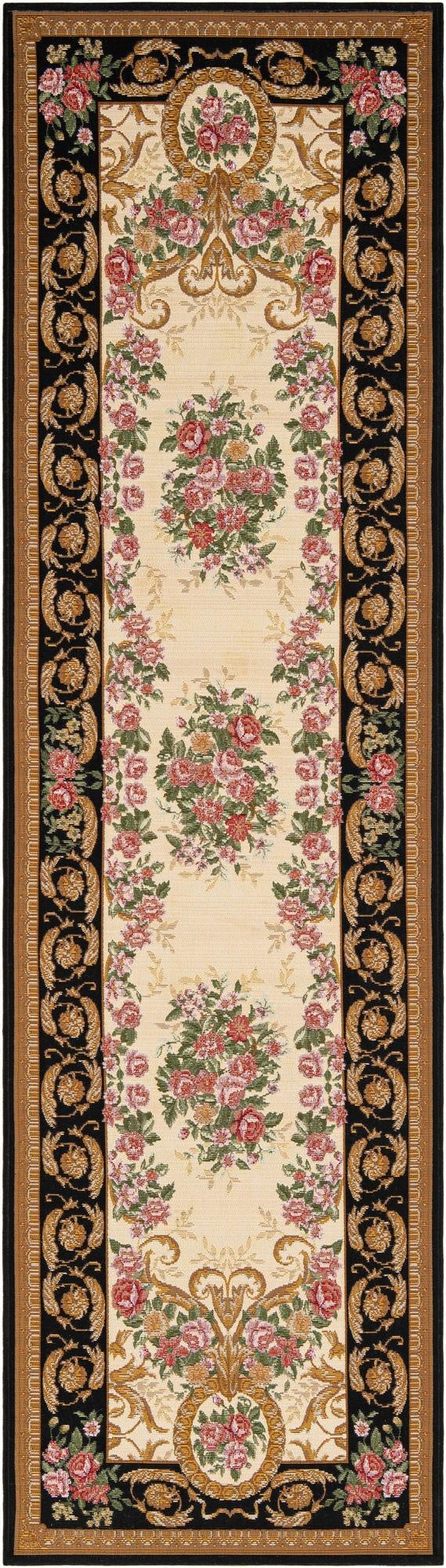  2' 7 x 10'  Washable Traditional Indoor / Outdoor Runner Rug