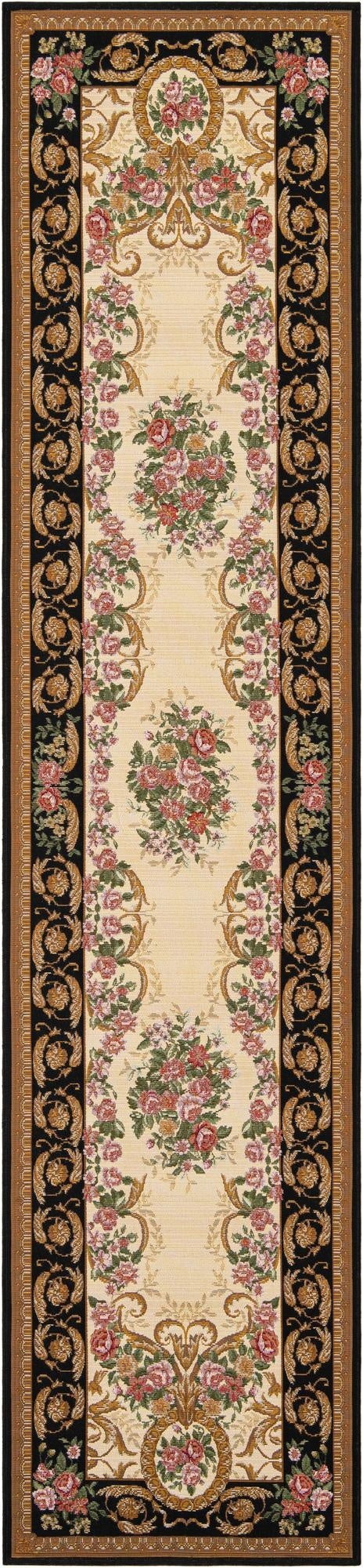  2' 7 x 12'  Washable Traditional Indoor / Outdoor Runner Rug