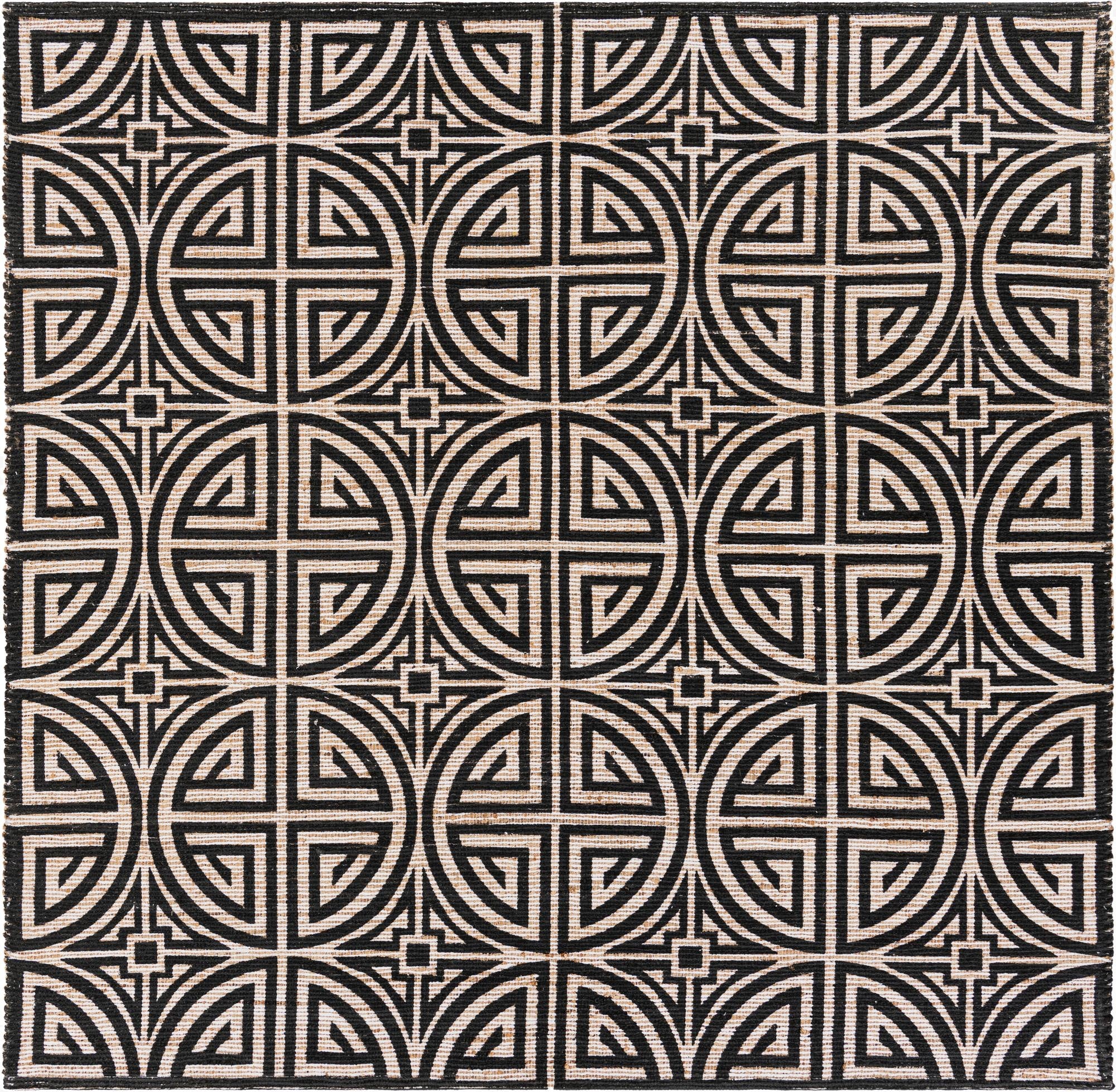  7' 10 x 7' 10  Hand Woven Chenille Jute Square Rug