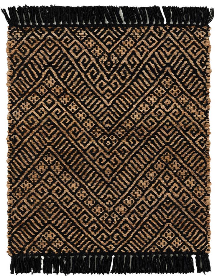 Detail image of  2' x 3' 1  Hand Braided Jute Rug