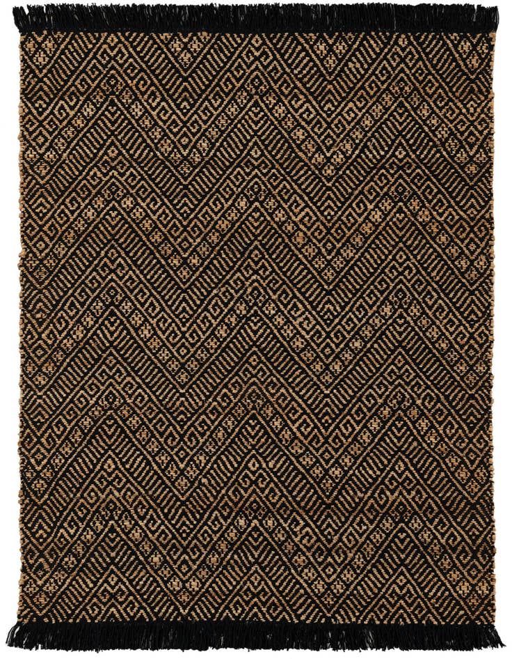 Detail image of  4' 1 x 6' 1  Hand Braided Jute Rug