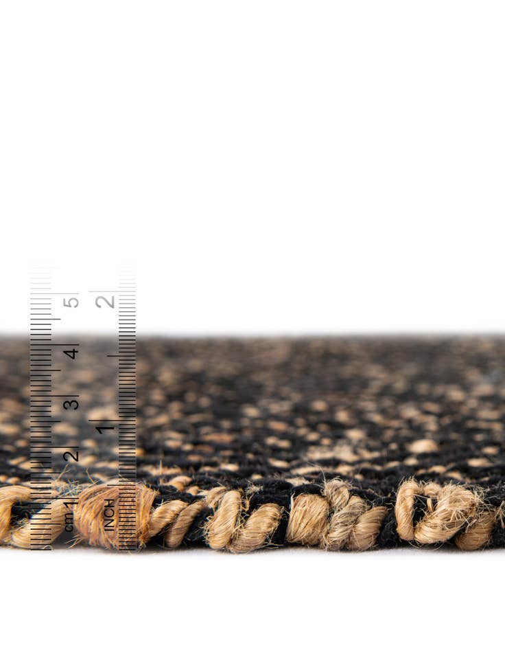 Detail image of  5' 1 x 8'  Hand Braided Jute Rug