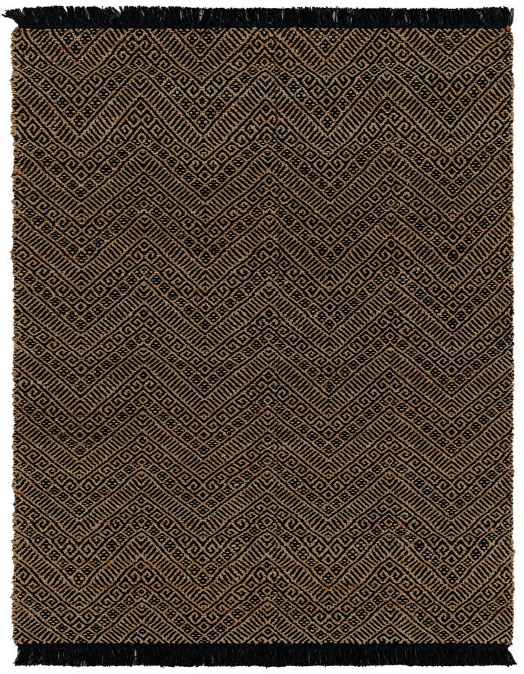 Detail image of  5' 1 x 8'  Hand Braided Jute Rug
