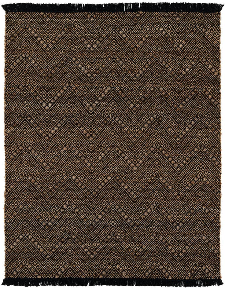 Detail image of  6' 1 x 9'  Hand Braided Jute Rug