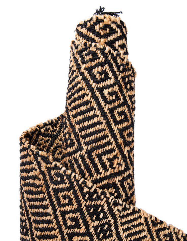 Detail image of  2' x 5' 1  Hand Braided Jute Runner Rug