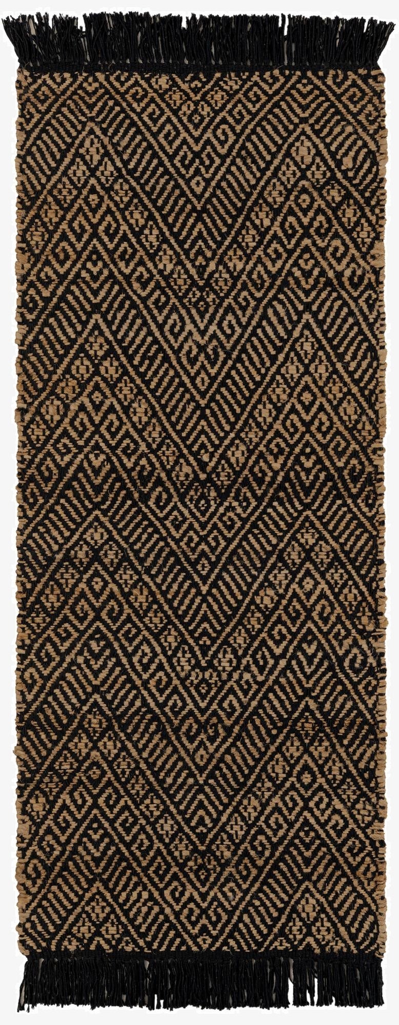  2' x 5' 1  Hand Braided Jute Runner Rug