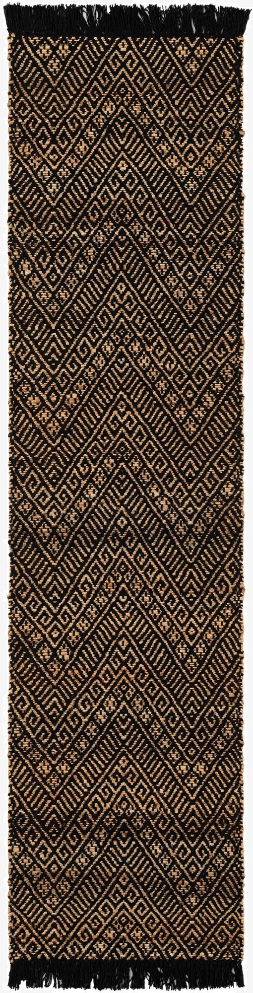  2' x 8'  Hand Braided Jute Runner Rug