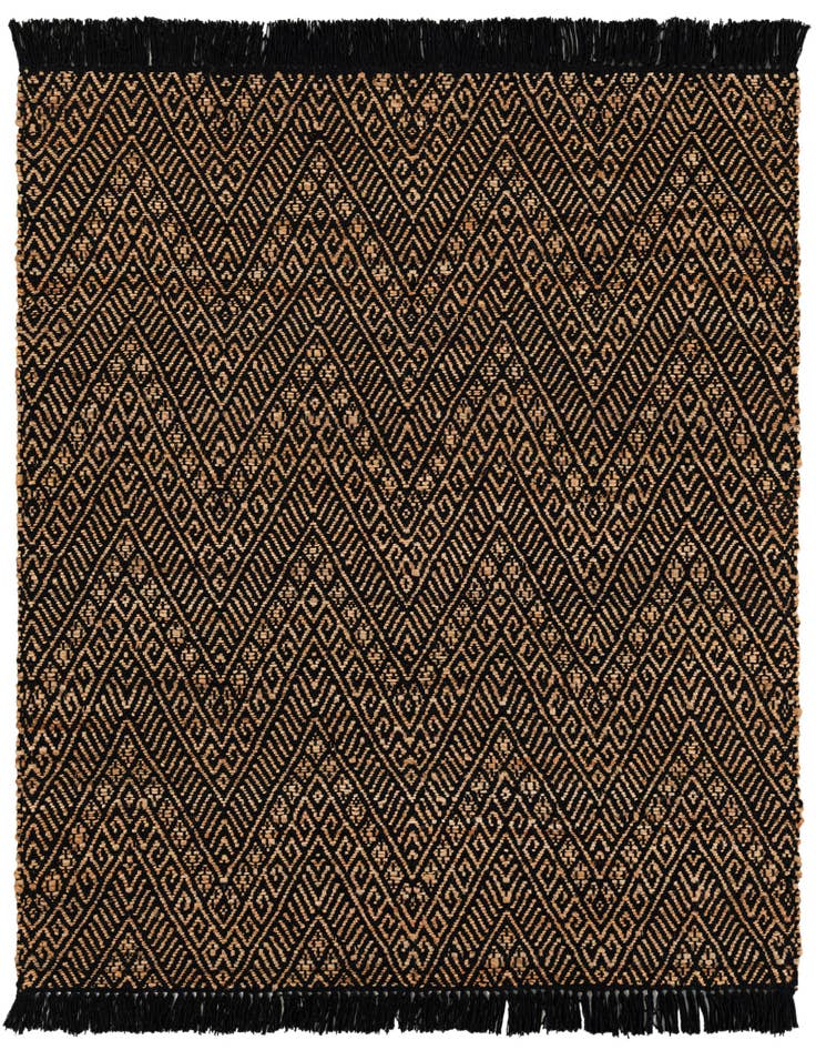 Detail image of  5' 1 x 5' 1  Hand Braided Jute Square Rug