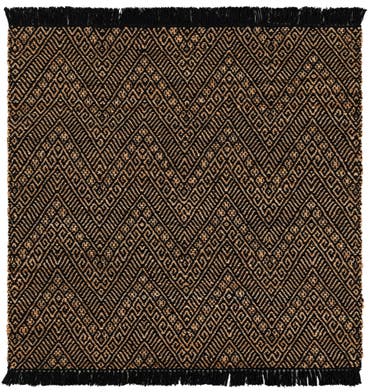  5' 1 x 5' 1  Hand Braided Jute Square Rug