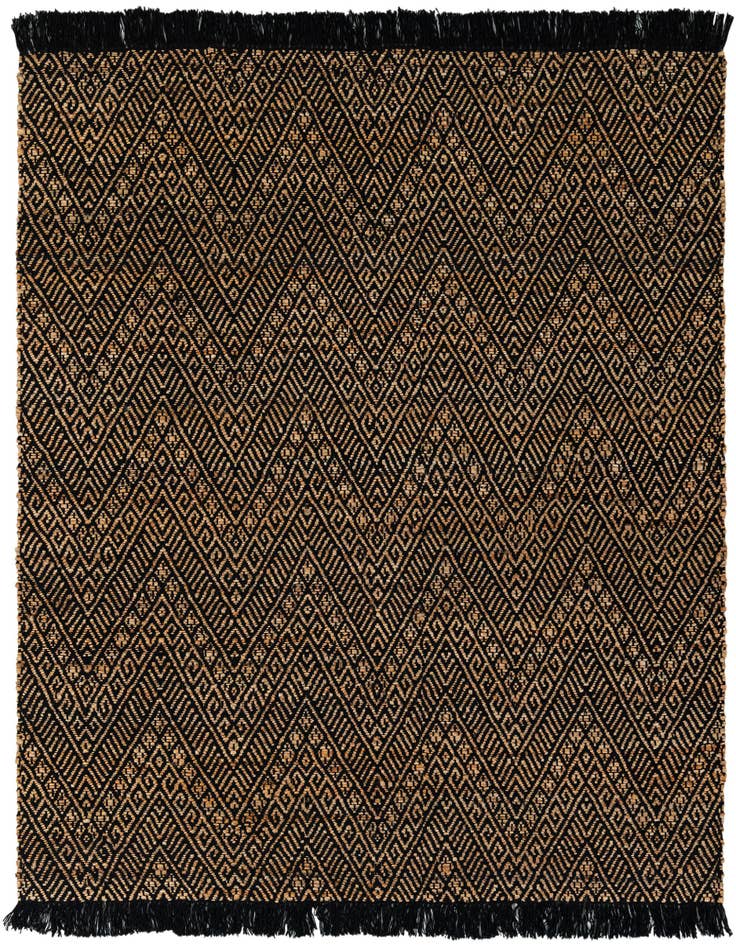 Detail image of  6' 1 x 6' 1  Hand Braided Jute Square Rug