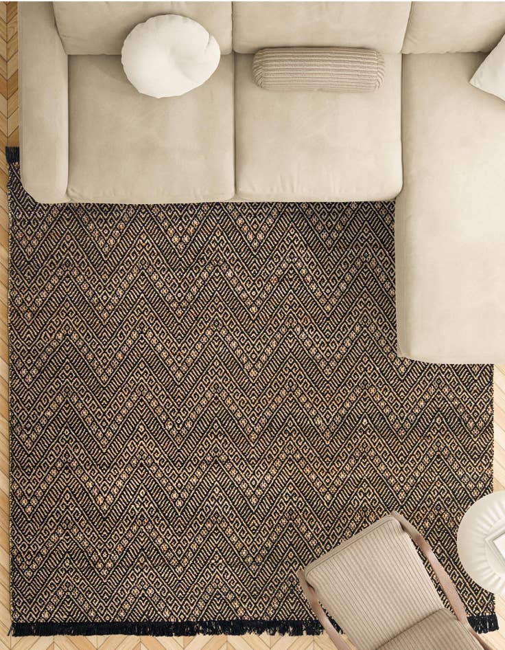 Detail image of  7' 10 x 7' 10  Hand Braided Jute Square Rug