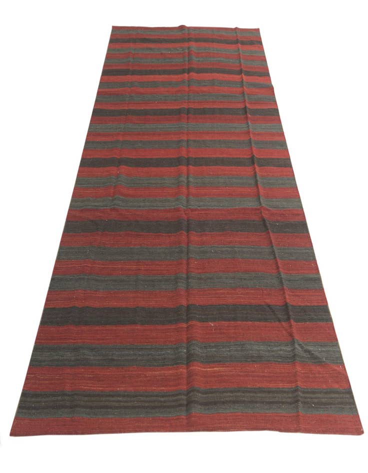 Detail image of  5' 5 x 9' 7  Hand Woven Kilim Modern Wool Rug