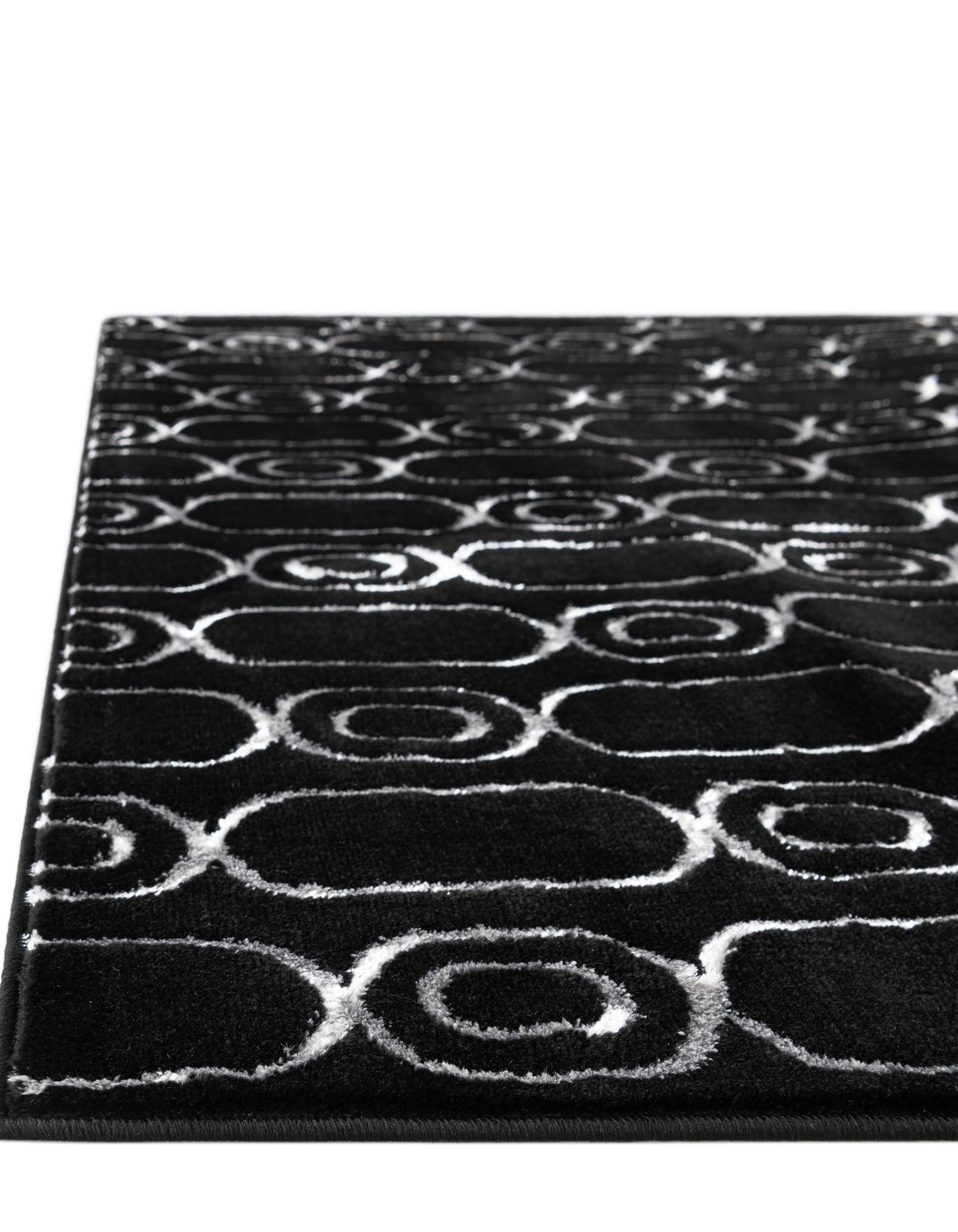 Black and Silver 10' x 10' Vogue Geo Square Rug | Rugs.com